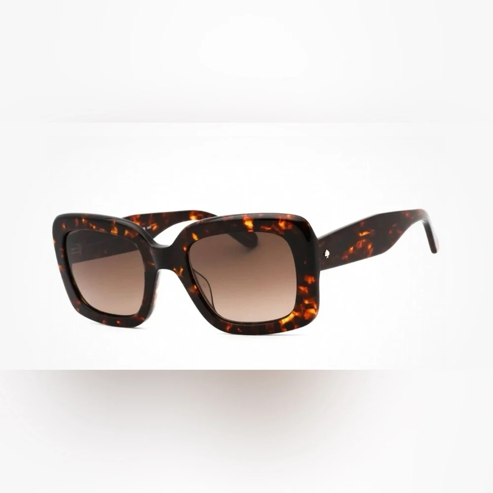 kate spade Bellamy S0086 Tortoiseshell Square Sunglasses Brown/Black Pattern NIC